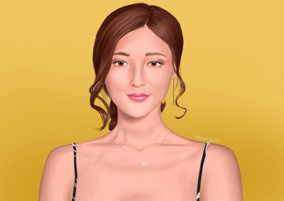 Lady In Yellow Portrait