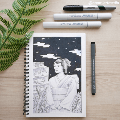 Night Shop drawing