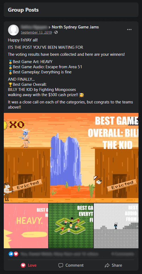 Billy The Kid Winner Announcement