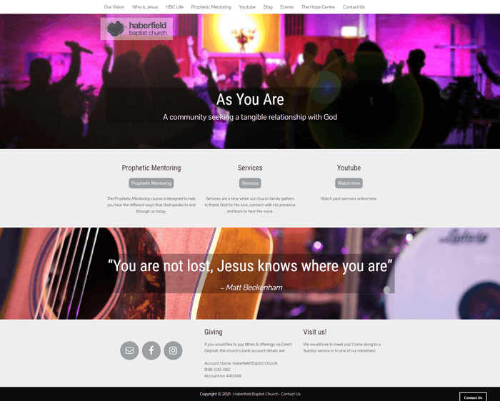 Haberfield Landing Page