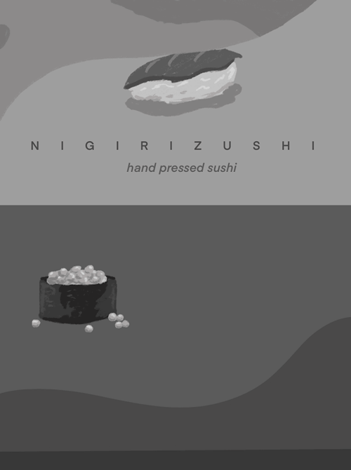 Sketched mockup of the Nigirizushi page