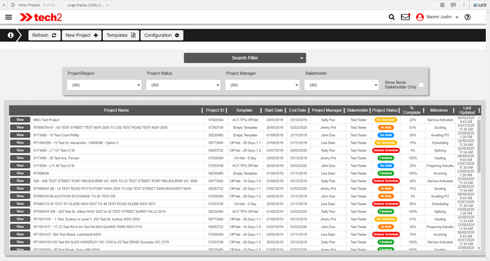 Streamline.net Minor Projects Page