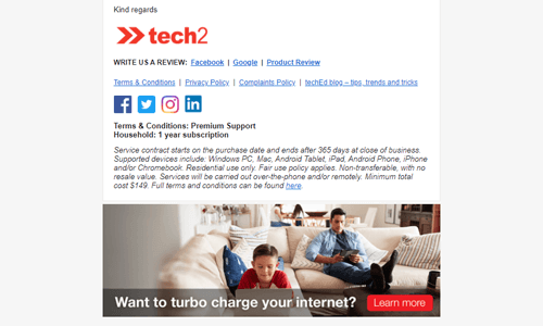 Welcome Email Template Turbo Promo