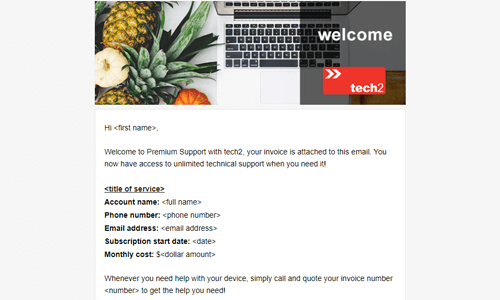 Welcome Email Template Header