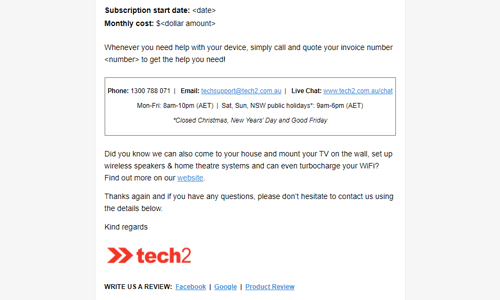 Welcome Email Template Body