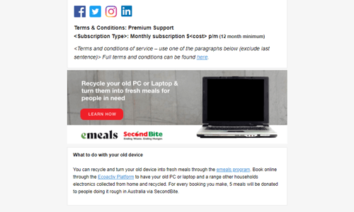 Welcome Email Template Emeals Promo