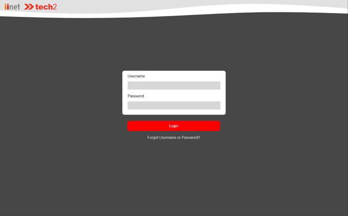 iiNet Login Page