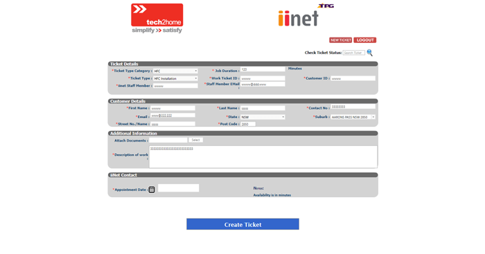 Previous portal layout and design